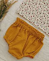 Detské oblečenie - Mušelínové čukotky s riaseným pásom (žltá) - 15403886_