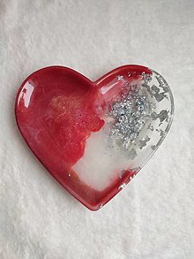 Nádoby - Miska v tvare srdca  (Priemer 12cm. - Červená) - 15405138_