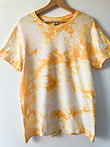Topy, tričká, tielka - Batikované tričko - oranžové - 15402366_