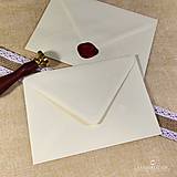 Papiernictvo - Obálky na svadobné oznámenia - Krémová C6 - 15404409_