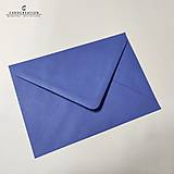 Papiernictvo - Obálky na svadobné oznámenia - Modrá C6 - 15404416_