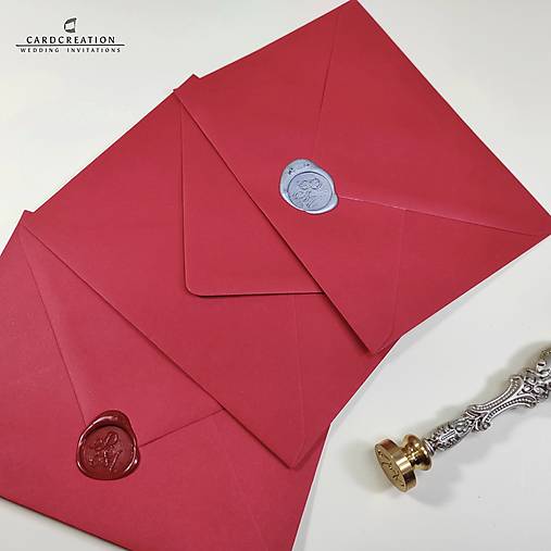 Obálky na svadobné oznámenia - Červená C6