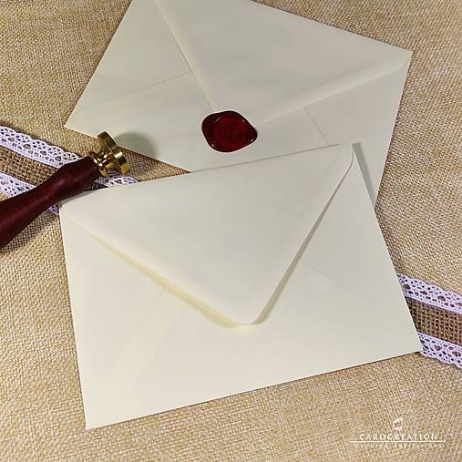 Obálky na svadobné oznámenia - Krémová C6