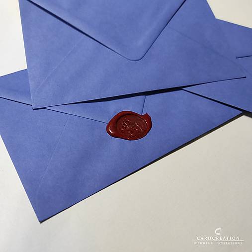 Obálky na svadobné oznámenia - Modrá C6