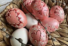 Dekorácie - veľkonočné vajíčka metalické ružové - 15405163_