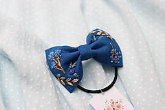 Detské doplnky - Vyšívané mašličky Čučoriedka ♡ (Lesné plody) - 15406260_