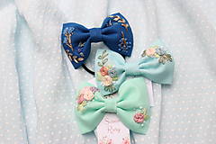 Detské doplnky - Vyšívané mašličky Čučoriedka ♡ (Lesné plody) - 15406263_