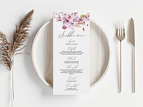 Papiernictvo - Svadobné menu Blossom - 15409141_