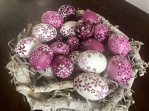 Dekorácie - Magenta - slepičí kraslice - 15409640_