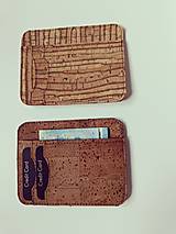 Peňaženky - Pánske korkové púzdro na karty - 15409964_