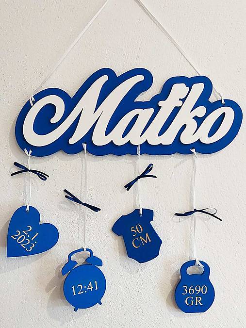 Personalizované meno s pozadím a údajmi