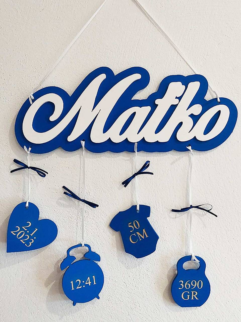 Personalizované meno s pozadím a údajmi