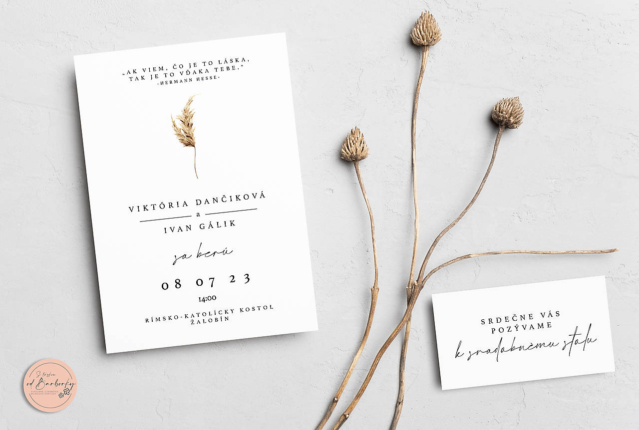 Svadobné oznámenie B#63A