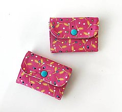 Taštičky - Malá peňaženka na karty Pink ružová - 15408560_