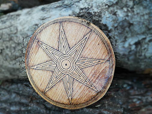 Dekorácie - INANNA veľká pečať - Inanna sigil - ručne vypaľovaný obraz - hand-burned image - 15414422_