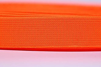 Galantéria - Guma hladká šírka 20 mm (1m) - oranžová neon - 15413015_