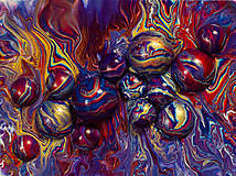 Obrazy - Zabudnutie - abstraktný obraz - acrylic pouring - 15414078_