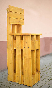 Nábytok - Masívna barová stolička z europaliet - 15414033_