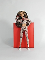 Hračky - Komplet pre Barbie legíny + tričko č-17 - 15414600_