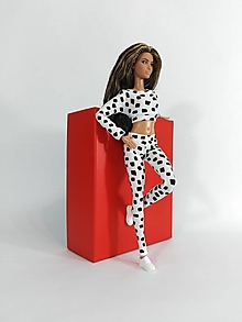 Hračky - Komplet pre Barbie legíny + tričko č-5 - 15414299_