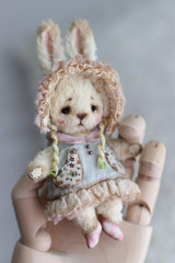 Hračky - Ručné šitý zajačik - 15413324_