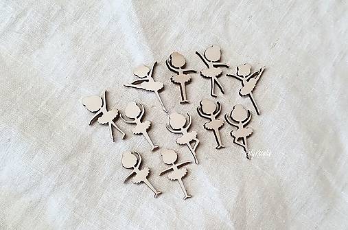 Materiál ručne robený - mini baletky..11ks - 15416966_