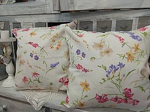 Úžitkový textil - Vankúš lúčne kvety - 15415924_