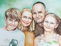 Obrazy - Rodinný portrét na objednávku - 15418577_