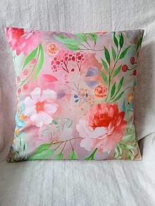 Úžitkový textil - povlak růžové květy - 15417246_