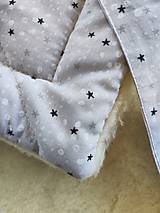 Detský textil - Zavinovačka klasická pre bábätka/ miminká 100% Merino Top Super wash Natural Hviezdičky Sand krémové - 15419494_