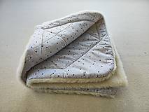 Detský textil - Zavinovačka klasická pre bábätka/ miminká 100% Merino Top Super wash Natural Hviezdičky Sand krémové - 15419500_