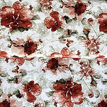 Textil - akvarelové orchidey, 100 % predzrážaná bavlna Španielsko, šírka 140 cm - 15419788_