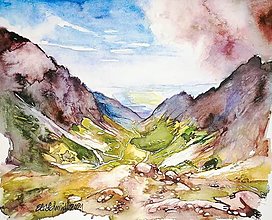Obrazy - Akvarelový obraz "Malá studená dolina" (40 x 50 cm) - 15418726_