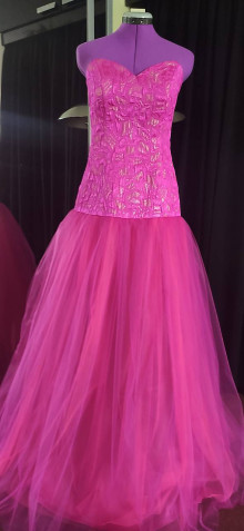 Šaty - Spoločenské šaty rúžovo -cyklamen - 15419039_