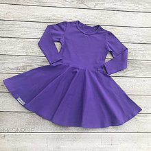 Detské oblečenie - Šaty - purple organic dlhý rukáv - 15418850_