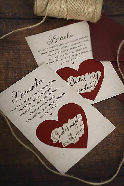 Papiernictvo - Pozvánka pre svedkyňu/svedka - Béžová ❤ - 15421516_