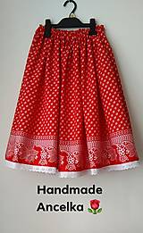 Sukne - Folk sukienka s čipkou/ madeirou plus stuha do vlasov - 15419015_
