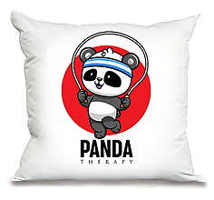 Úžitkový textil - Odhodlaná Panda „V skoku“ - 15419933_