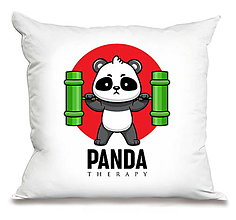 Úžitkový textil - Odhodlaná Panda „V posilke“ - 15419965_