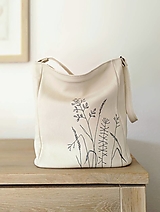 Kabelky - EVA "Wild grass" kožená kabelka s výšivkou  - 15420790_