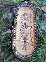 Nádoby - Keltská miska - Jeleň a triskelion - Celtic wooden bowl - 15423856_