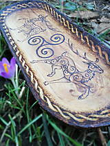 Nádoby - Keltská miska - Jeleň a triskelion - Celtic wooden bowl - 15423860_
