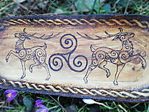 Nádoby - Keltská miska - Jeleň a triskelion - Celtic wooden bowl - 15423862_