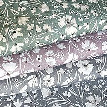 Textil - pastelové kvety, 100 % bavlna EÚ, šírka 140 cm - 15421923_