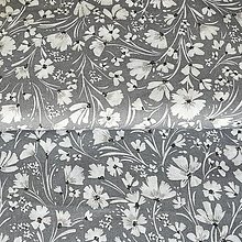 Textil - pastelové kvety, 100 % bavlna EÚ, šírka 140 cm (mentolová zelená) - 15421925_