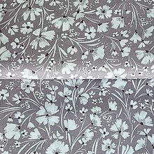 Textil - pastelové kvety, 100 % bavlna EÚ, šírka 140 cm (svetlofialová) - 15421929_