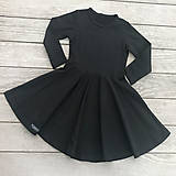 Šaty - Dámske šaty - black organic dlhý rukáv - 15422260_