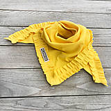 Detské doplnky - Rebrovaná organic šatka s volánikom - yellow - 15422572_