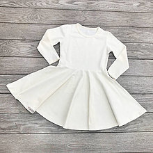 Detské oblečenie - Šaty - ecru organic dlhý rukáv - 15422201_