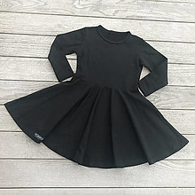 Detské oblečenie - Šaty - black organic dlhý rukáv - 15422231_